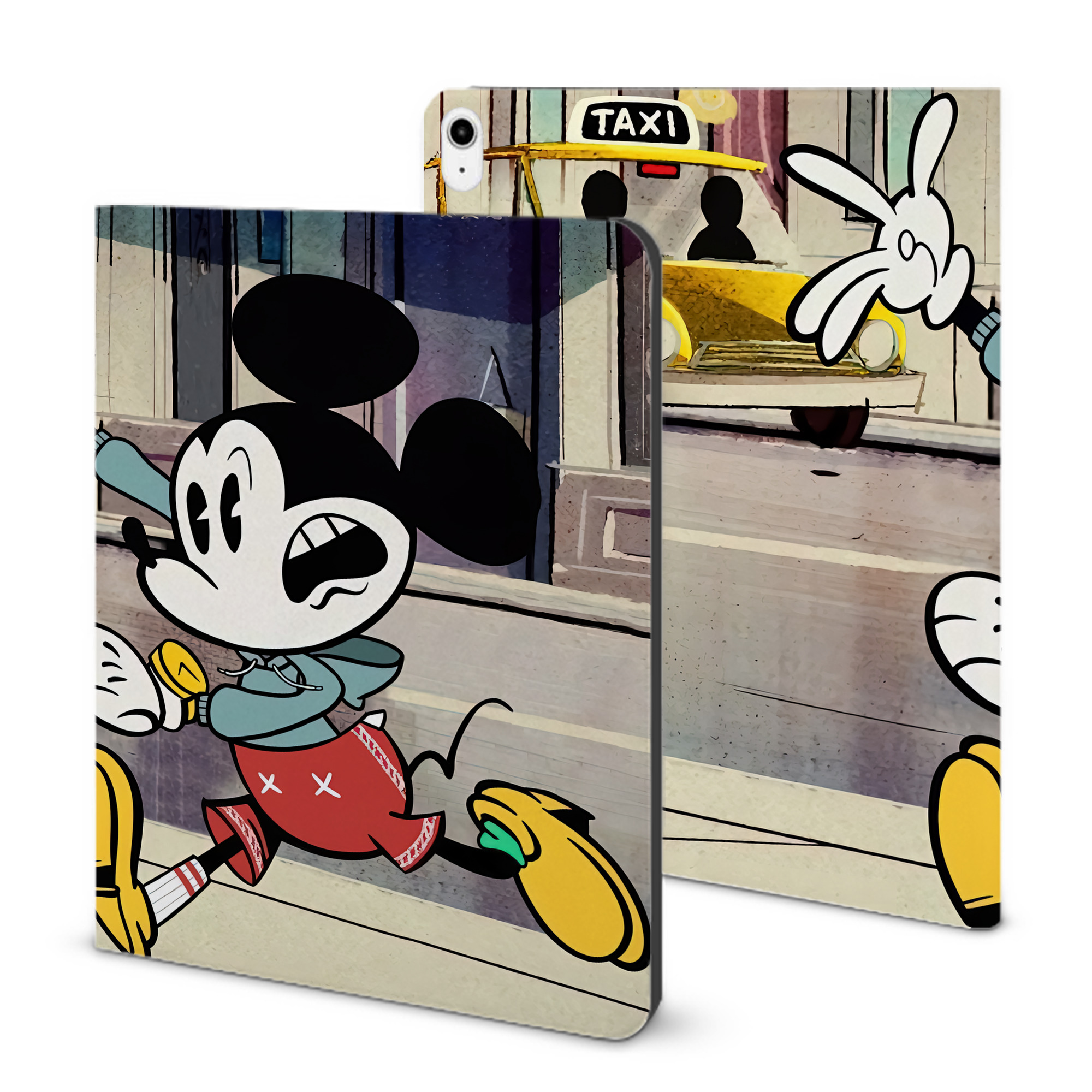 （画像用） ミッキーマウス Mickey Mouse IPadケース ペンホルダー付き ブックスタイルデザイン
